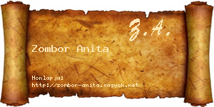 Zombor Anita névjegykártya