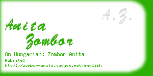 anita zombor business card